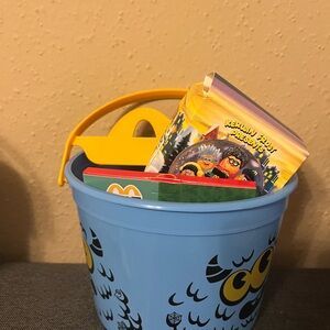 Blue Halloween Bucket with Treats